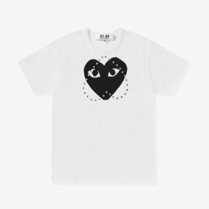 Logo Stud White Black T-Shirt