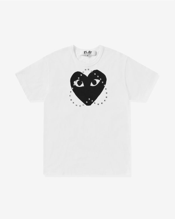 Logo Stud White Black T-Shirt