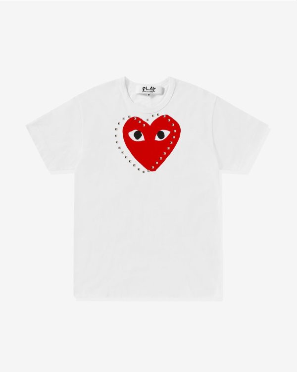 Logo Stud White Red T-Shirt