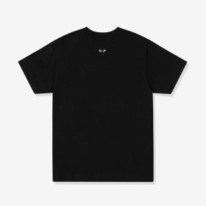 Unisex Reverse Black Heart Black T-Shirt