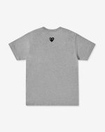 Unisex Reverse Black Heart Grey T-Shirt