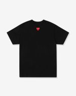Unisex Reverse Red Heart Black T-Shirt