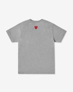 Unisex Reverse Red Heart Grey T-Shirt