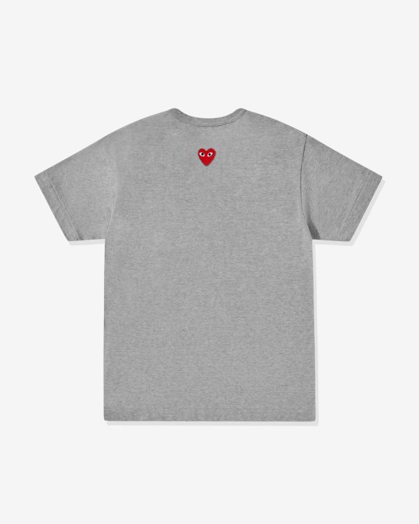 Unisex Reverse Red Heart Grey T-Shirt