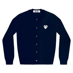 White Heart Women’s Navy Cardigan