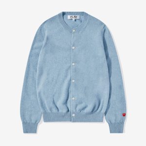 Women’s Lambswool Blue Cardigan