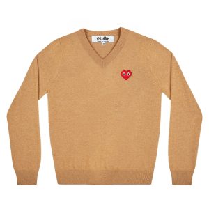 the Artist Invader Men’s V Neck Camel Sweater